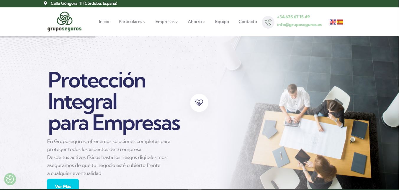 Diseño de la página web de Grupo Seguros