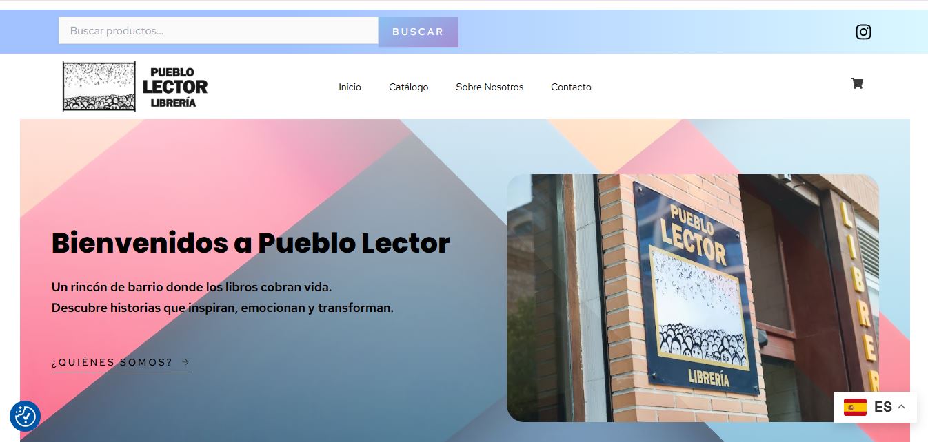 Página principal de Pueblo Lector, catálogo online de libros