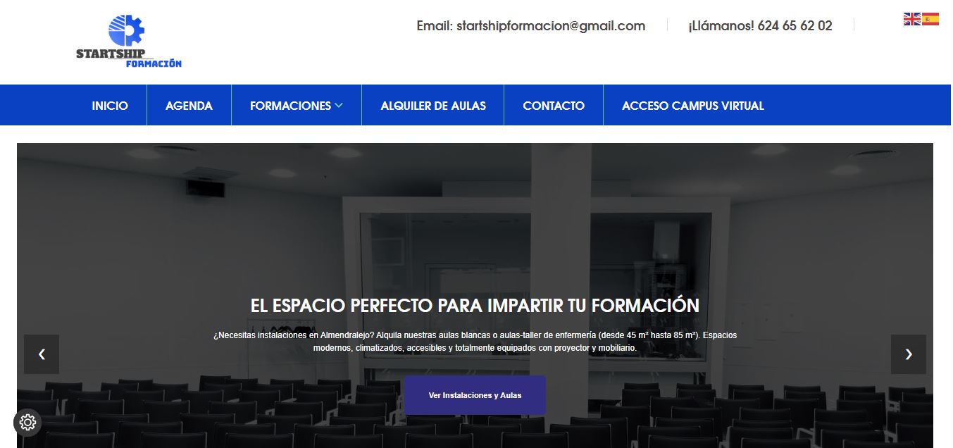 Página web de Startship Formación